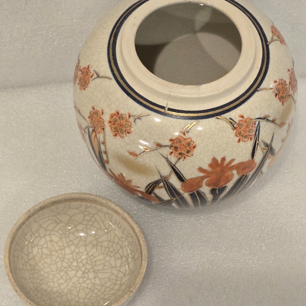 Vintage Heygill Imports Ginger Jar Made In Japan Hand Painted 6" Tall - Picture 7 of 9